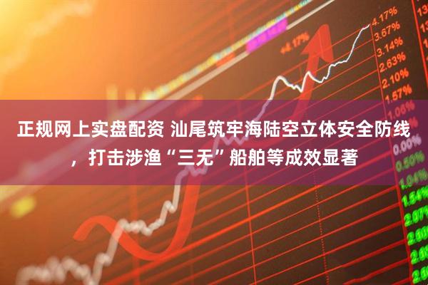 正规网上实盘配资 汕尾筑牢海陆空立体安全防线，打击涉渔“三无”船舶等成效显著