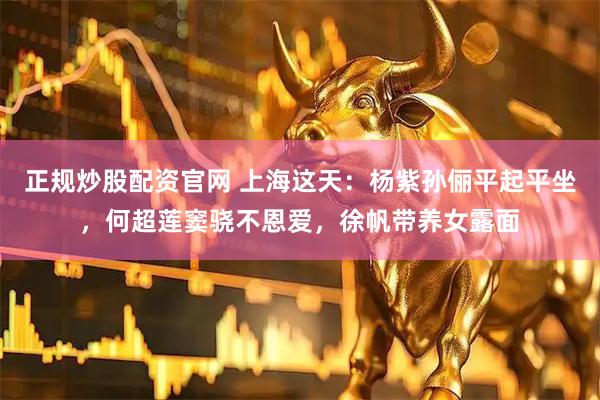 正规炒股配资官网 上海这天：杨紫孙俪平起平坐，何超莲窦骁不恩爱，徐帆带养女露面