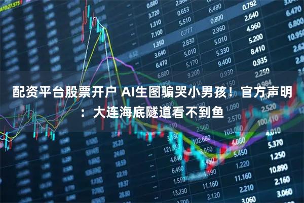 配资平台股票开户 AI生图骗哭小男孩！官方声明：大连海底隧道看不到鱼